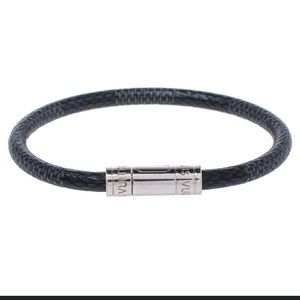 Louis Vuitton Graphite Damier Canvas Keep It Bracelet